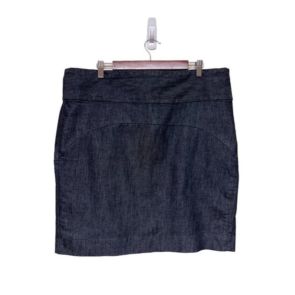 Gap Black Denim Jean Mini Skirt Women's Size 18 - Picture 1 of 8